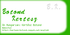 botond kertesz business card